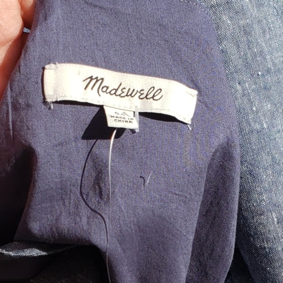 MADEWELL Button Front Chambray Tank Dress - Picture 9 of 9